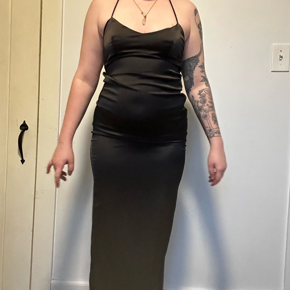 Satin Fitted Dress